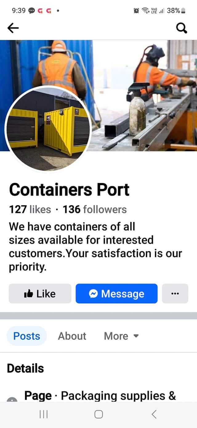 Shipping container scam alert