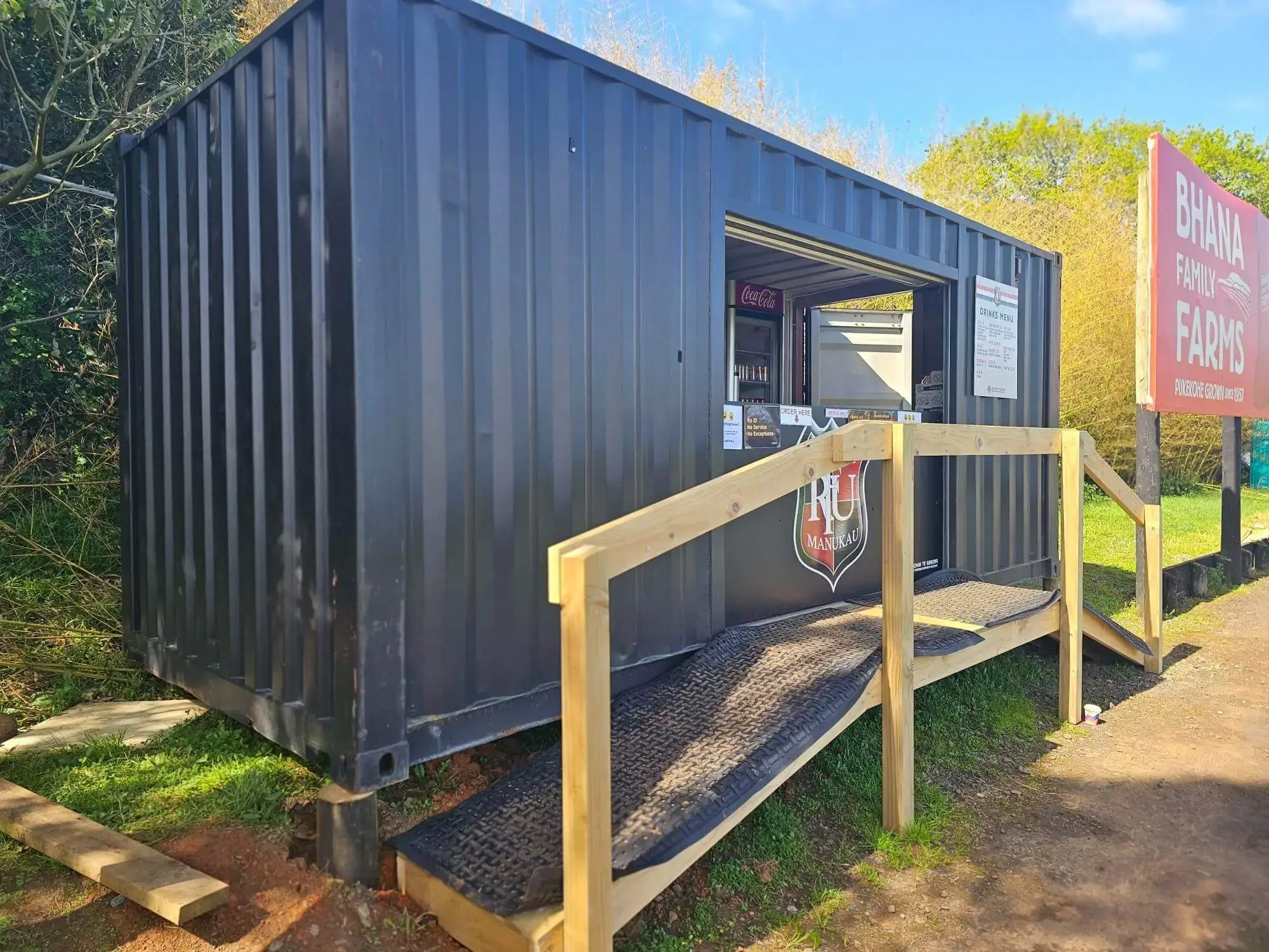 Shipping containers serve more than kai at Counties Manukau Rugby