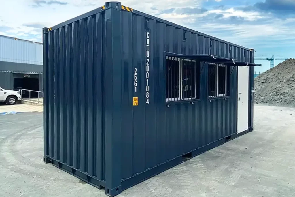 Shipping container office exterior